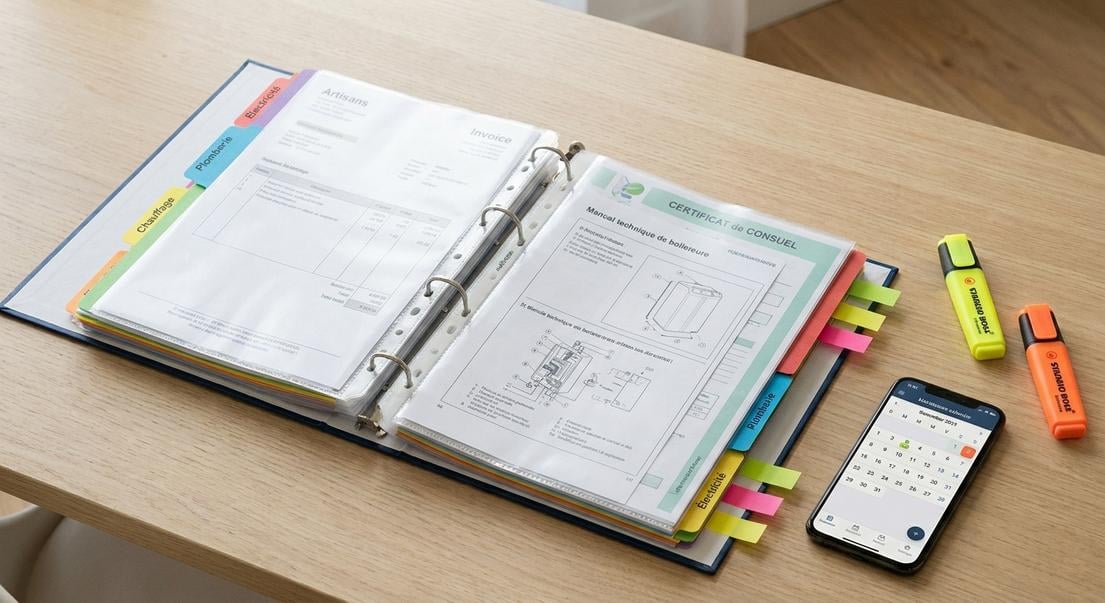 carnet entretien efficace maison