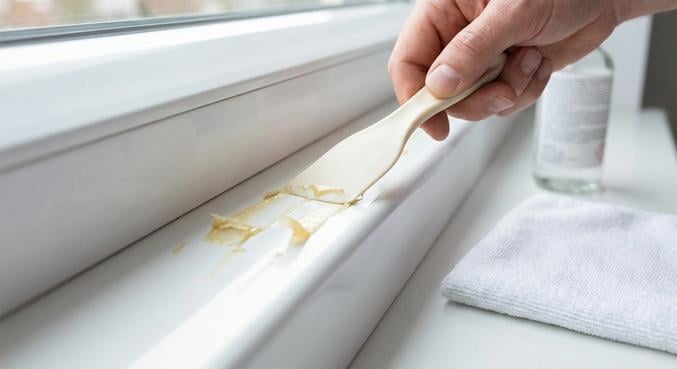 enlever traces colle menuiserie pvc