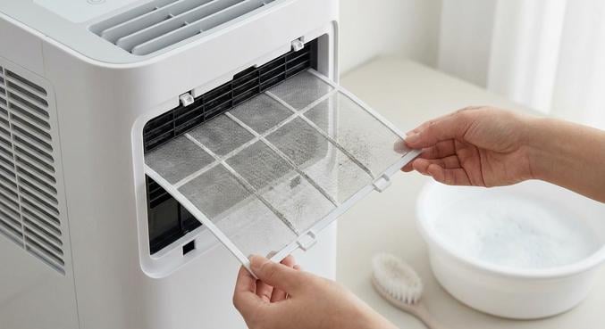 nettoyer climatiseur mobile malodorant