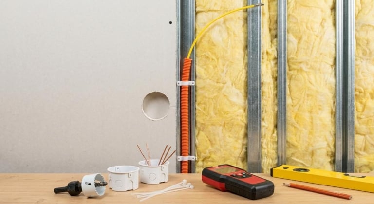 Comment faire passer une gaine électrique derrière une cloison en placo