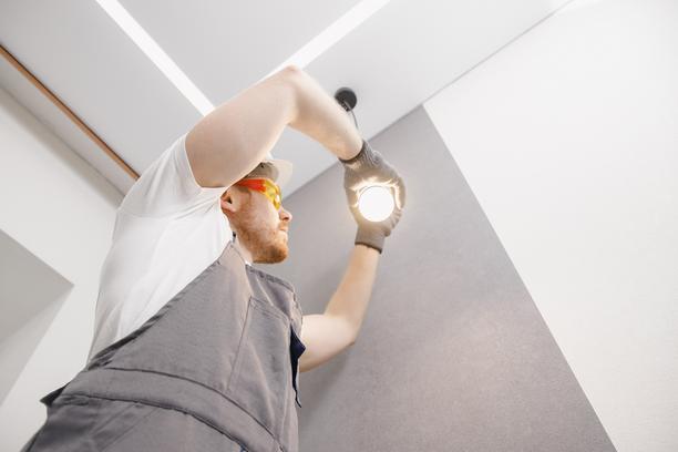 aureoles spots plafond salle bains
