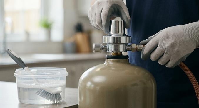 branchement bouteille gaz odeur fuite