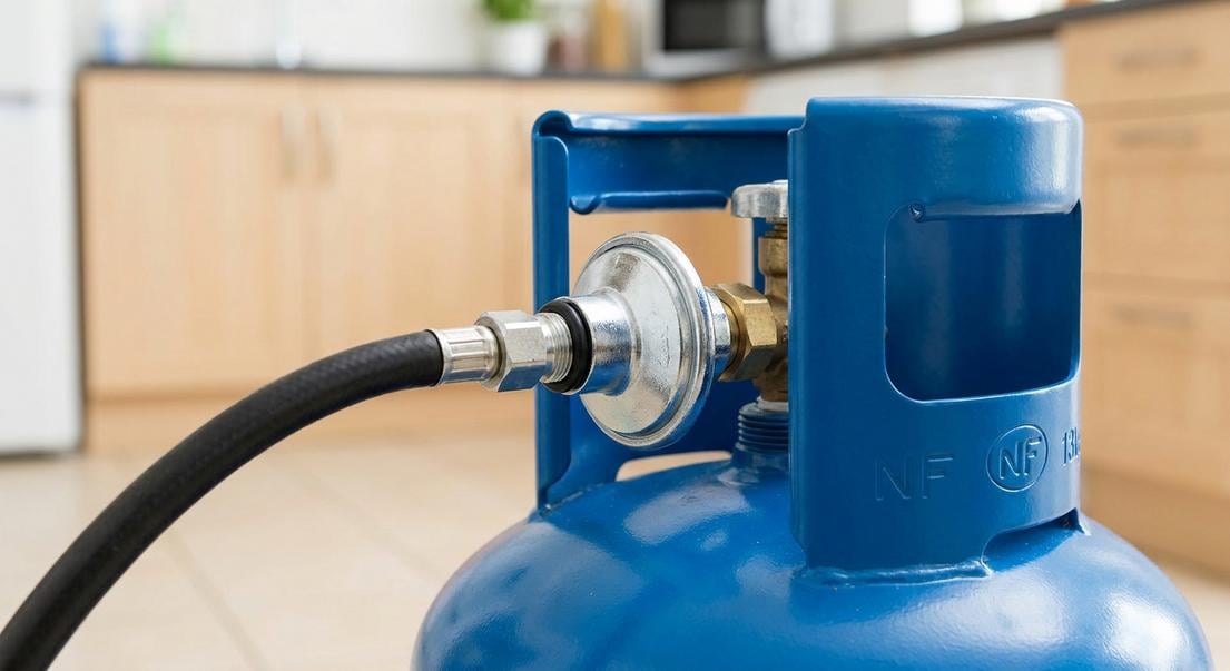 branchement bouteille gaz odeur fuite