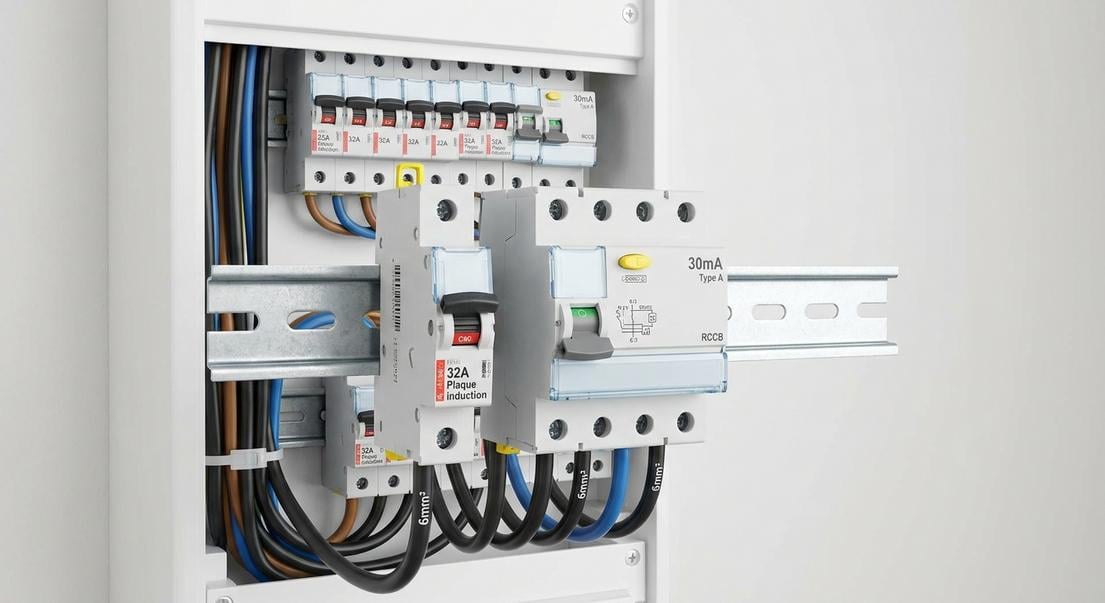 branchement plaque induction securite