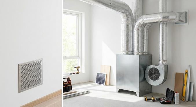 distribution air chaud cheminee