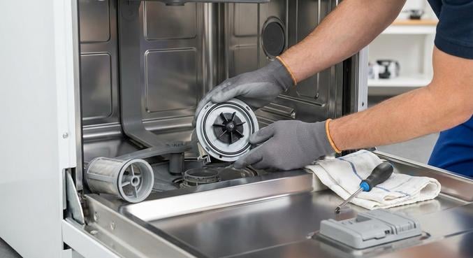 eau stagnante lave vaisselle causes solutions