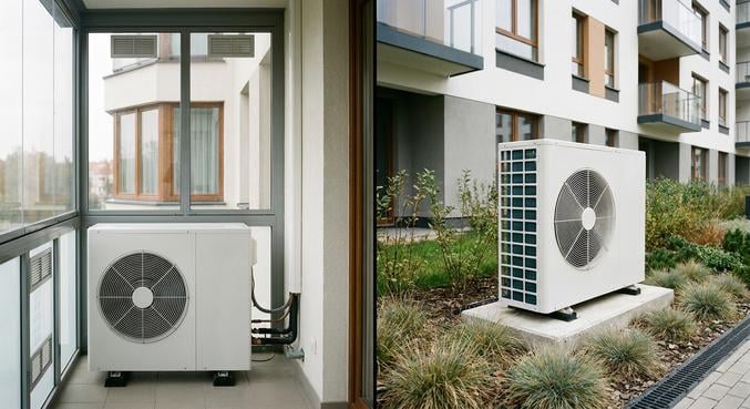 installer unite exterieure pompe chaleur appartement