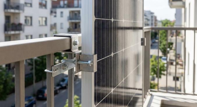 panneaux photovoltaiques verticaux balcon rendement fixation reglementation