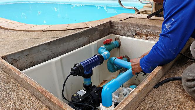 pompe piscine bruyante bloquee