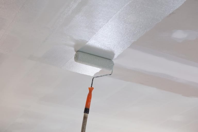 retouche peinture plafond eviter traces raccord