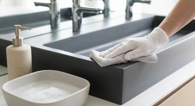 vasque beton materiau mineral resistance entretien