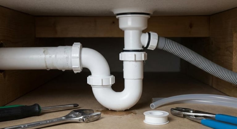 reparer fuite evacuation douche difficile acces
