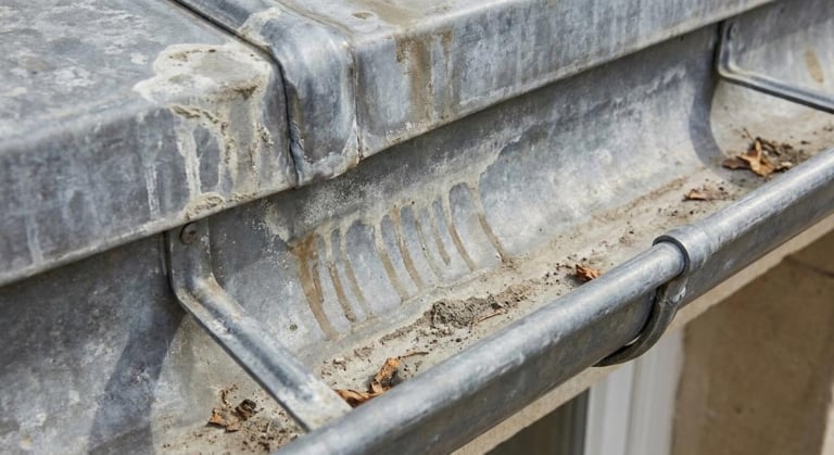 taches gouttieres zinc causes solutions travaux